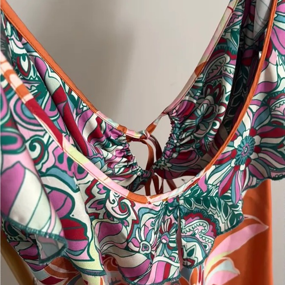 Intimately Free People Floral Orange Slip - Picture 3 of 3